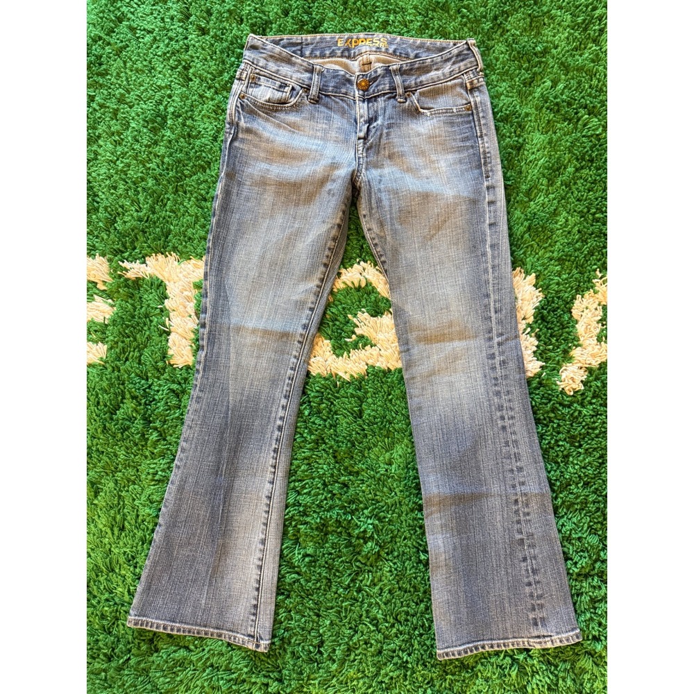 Express Jeans Bootcut Womens 2S Blue Excellent Low Rise Stretch Denim Pants
